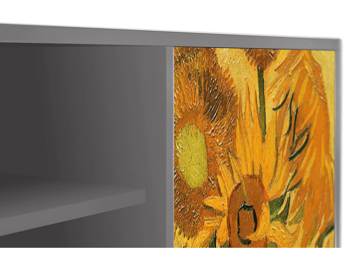 Meuble TV - 170х69х48 cm - T2 - Sunflowers, Gris