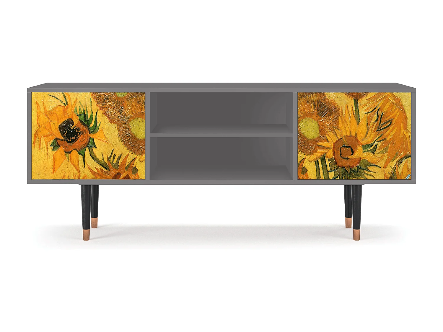 TV-meubel - 170х69х48 cm - T2 - Sunflowers, Grijs