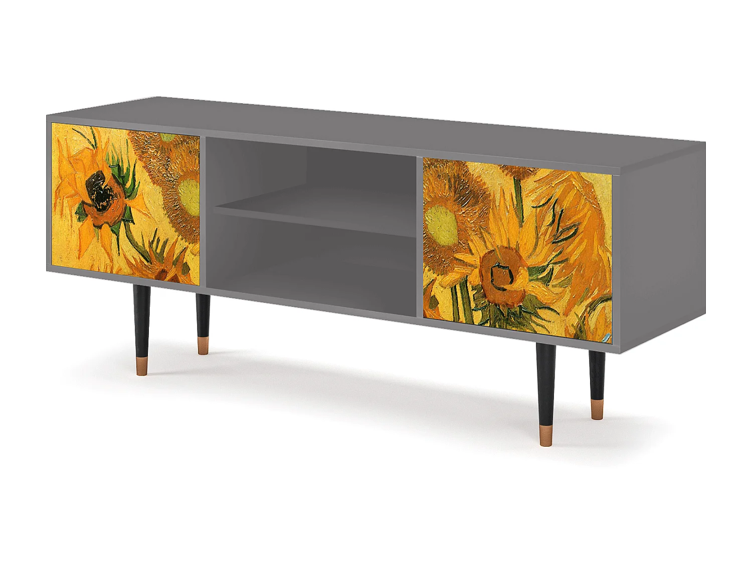 TV-meubel - 170х69х48 cm - T2 - Sunflowers, Grijs