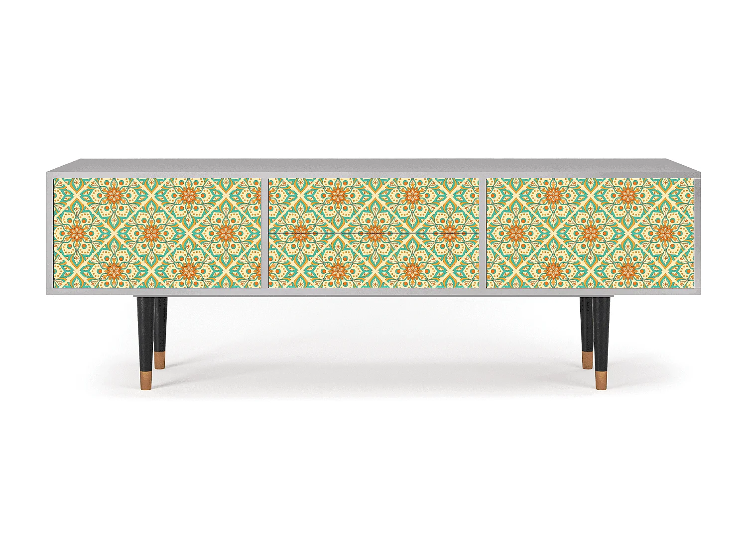 Meuble TV - 170х59х48 cm - T4 - Hindu Daisy, Gris