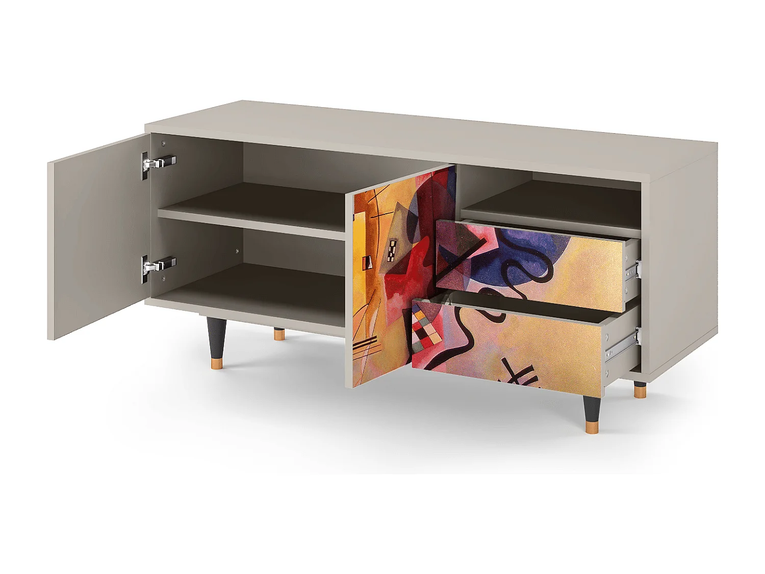 Mobile TV - 125х56х41 cm - T7 - Modern Art, Sabbia