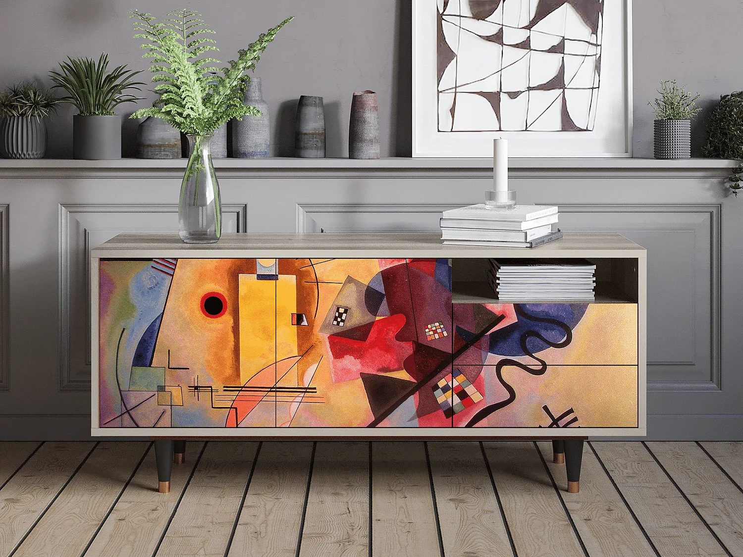 Meuble TV - 125х56х41 cm - T7 - Modern Art, Sable