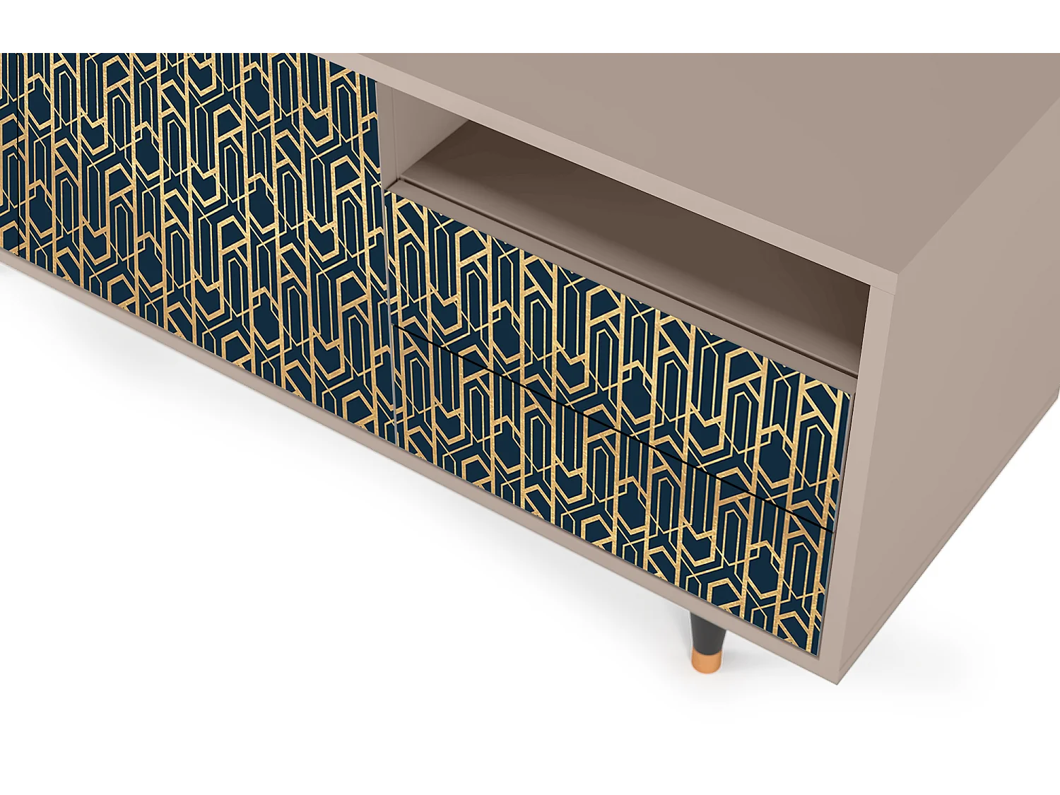 Mueble de TV - 125х56х41 cm - T7 - Golden Empire, Latte