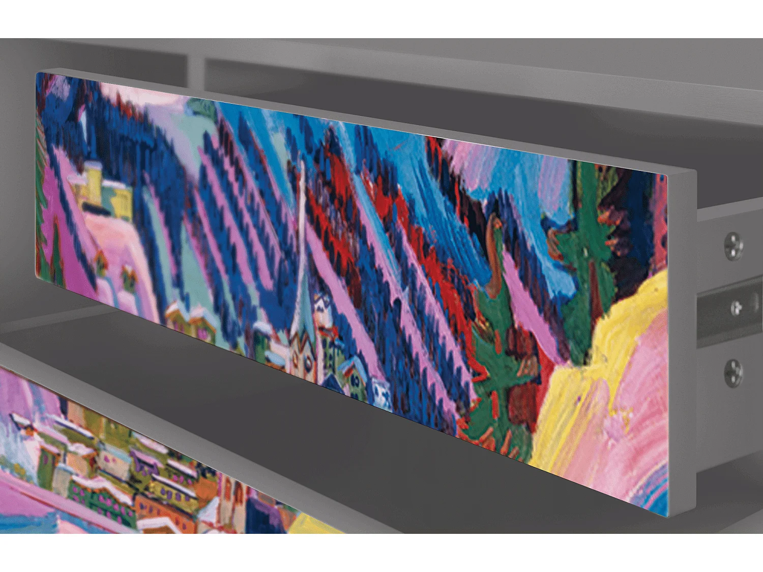 Meuble TV - 170х59х48 cm - T4 - Davos Winter, Gris