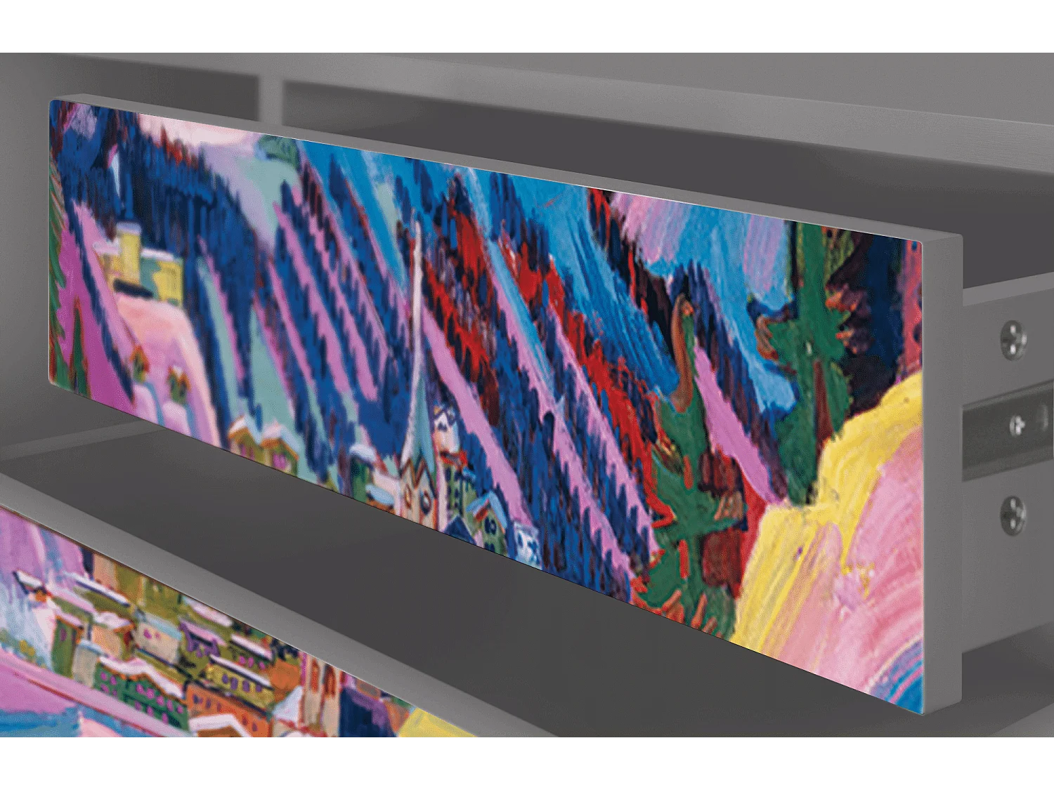 Meuble TV - 170х59х48 cm - T4 - Davos Winter, Gris