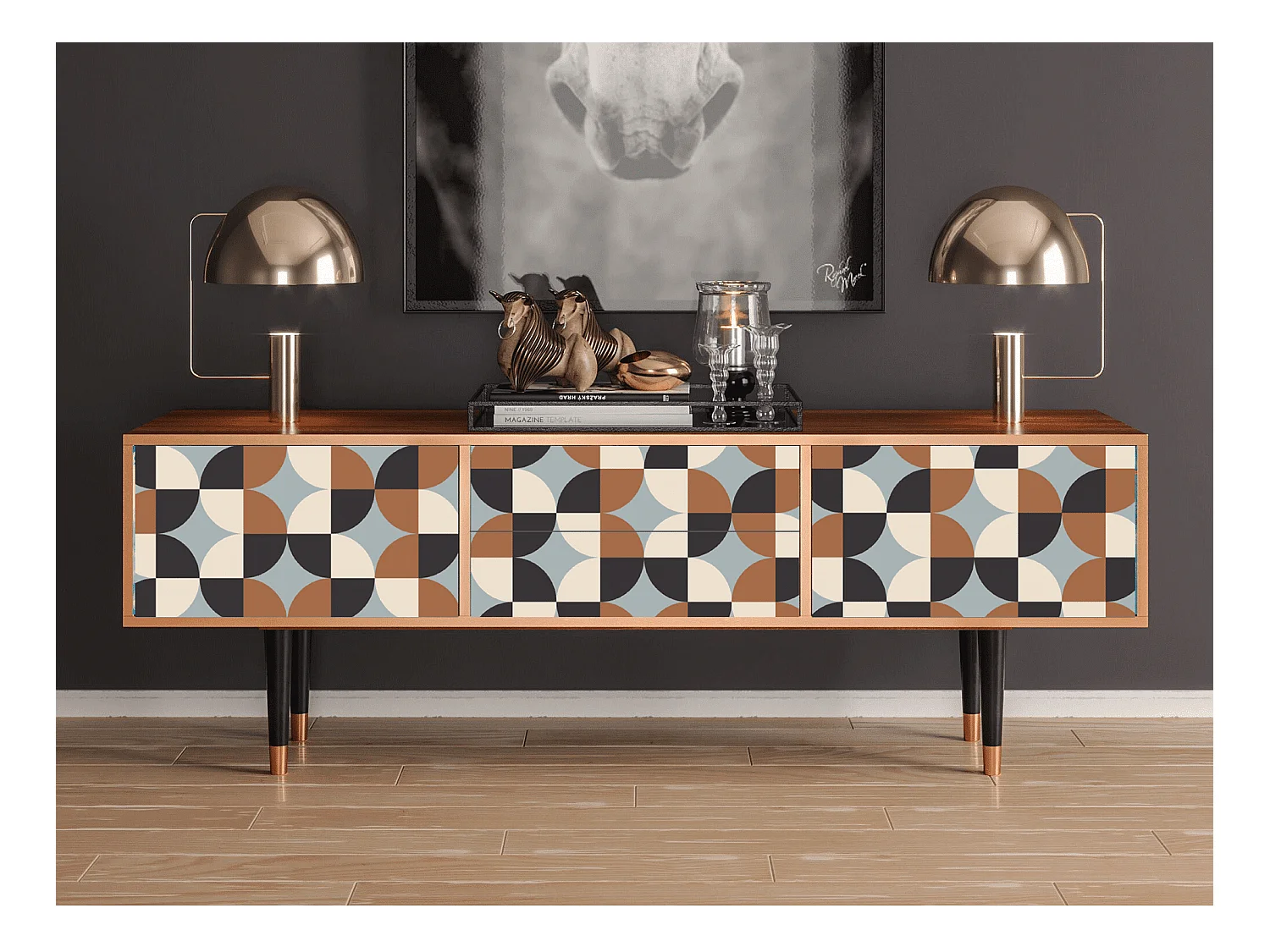 Meuble TV - 170х59х48 cm - T4 - Brown Sensation, Noyer