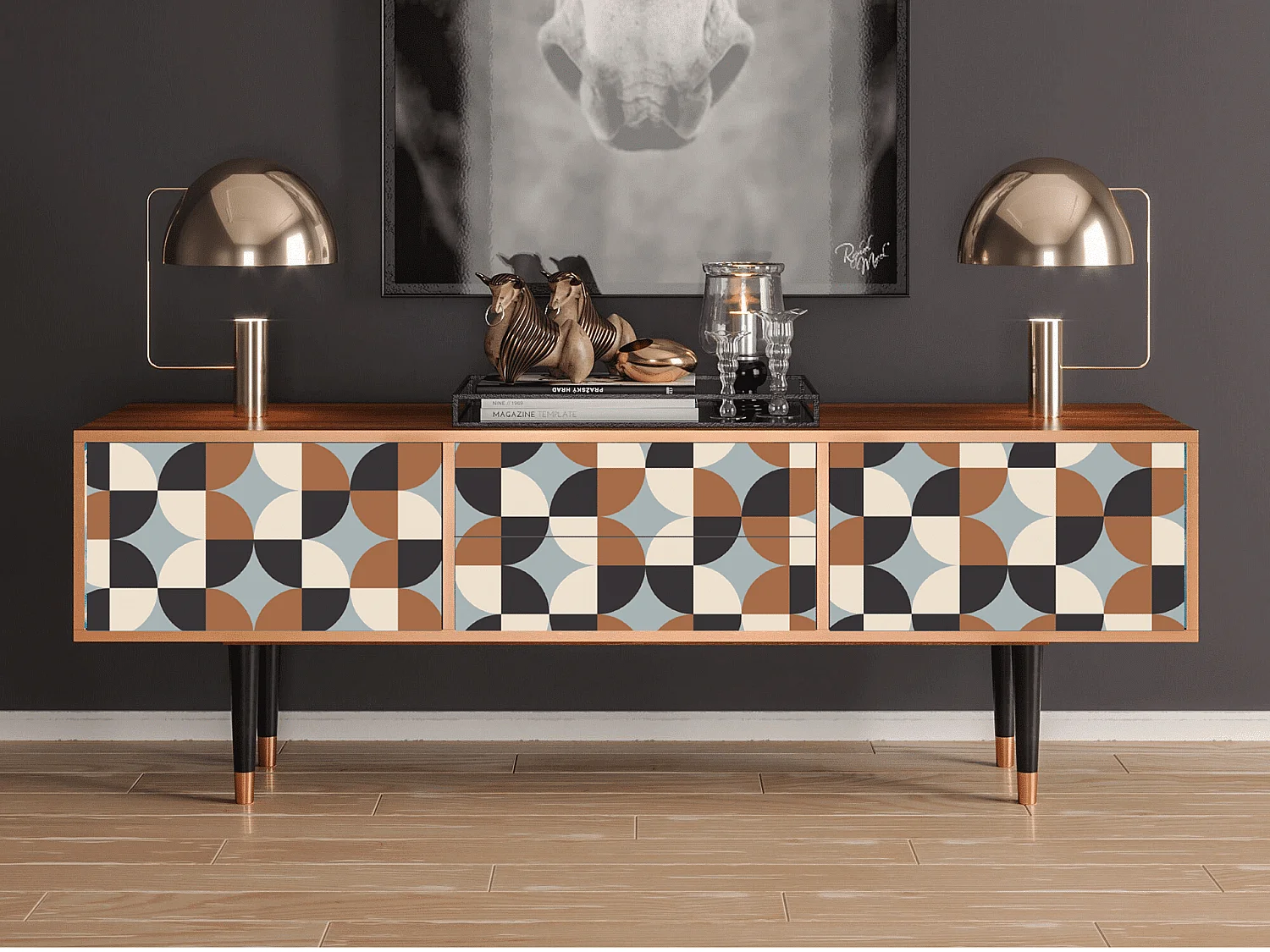 TV-Möbel - 170х59х48 cm - T4 - Brown Sensation, Walnuss