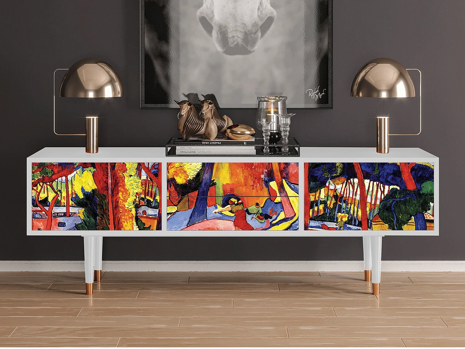 Meuble TV - 170х59х48 cm - T4 - The Turning Road, Blanc