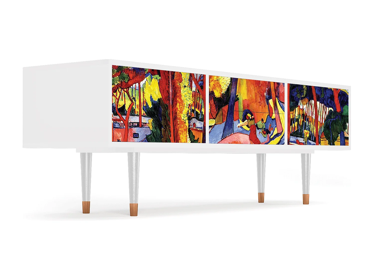 Szafka RTV - 170х59х48 cm - T4 - The Turning Road, Biały