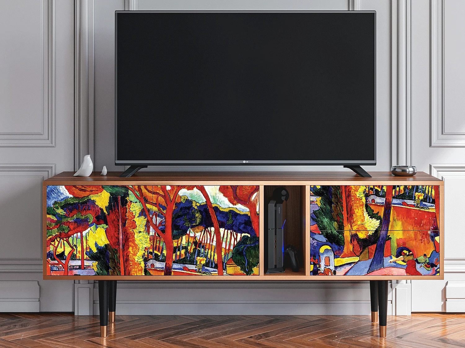 Meuble TV - 170х69х48 cm - T1 - The Turning Road, Noyer