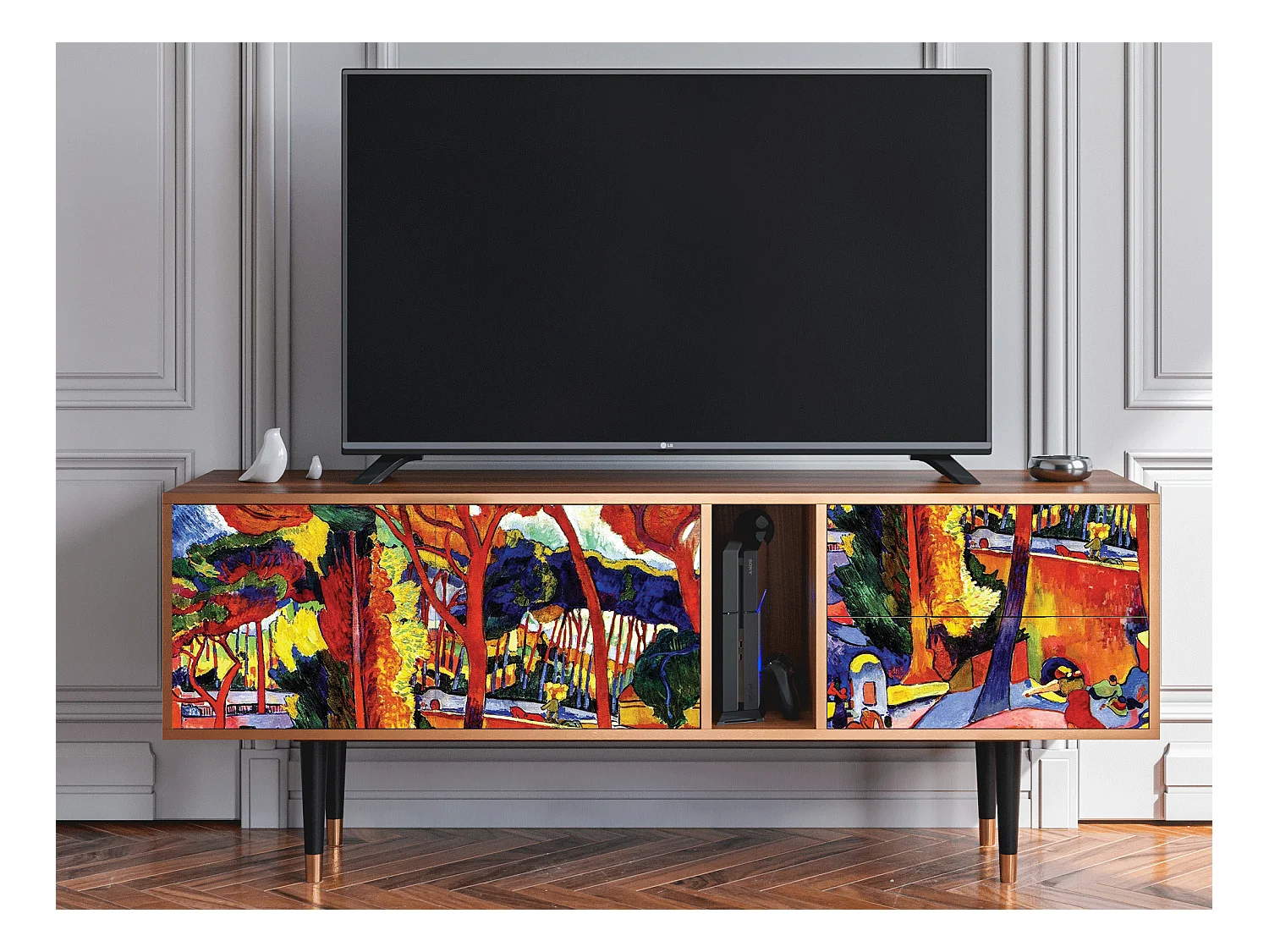 TV-Möbel - 170х69х48 cm - T1 - The Turning Road, Walnuss