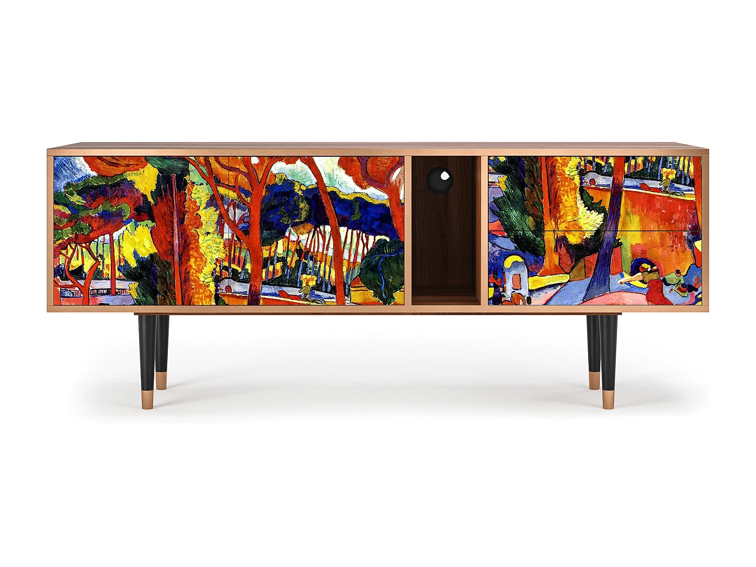 Mueble de TV - 170х69х48 cm - T1 - The Turning Road, Nogal