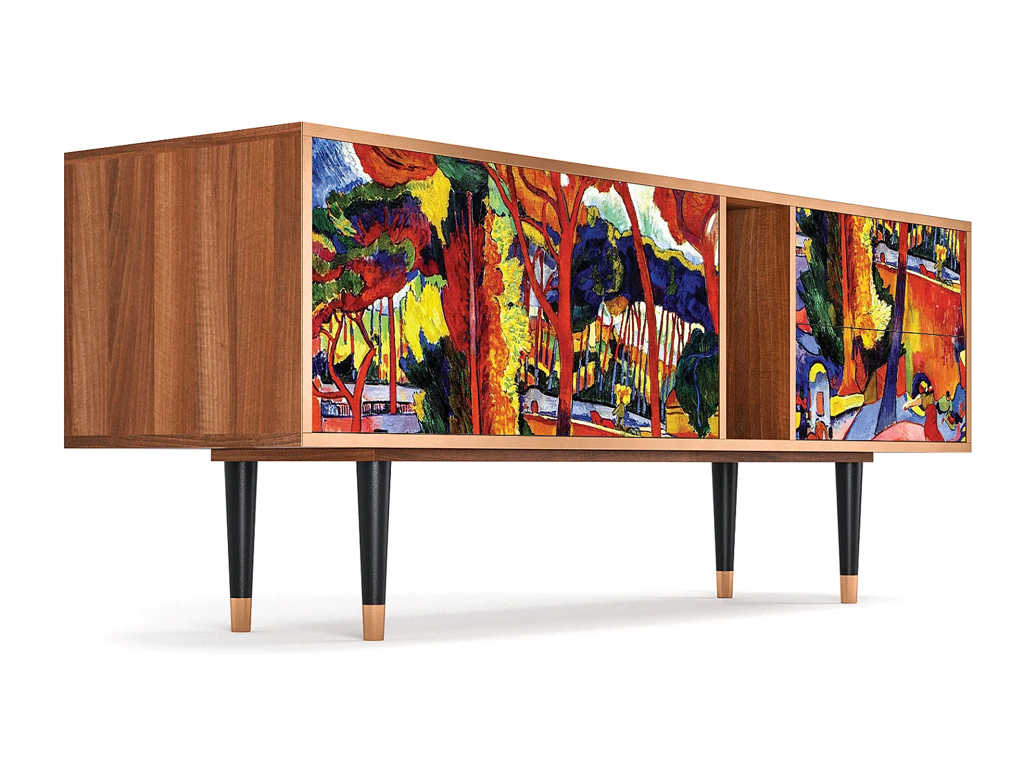 Mueble de TV - 170х69х48 cm - T1 - The Turning Road, Nogal