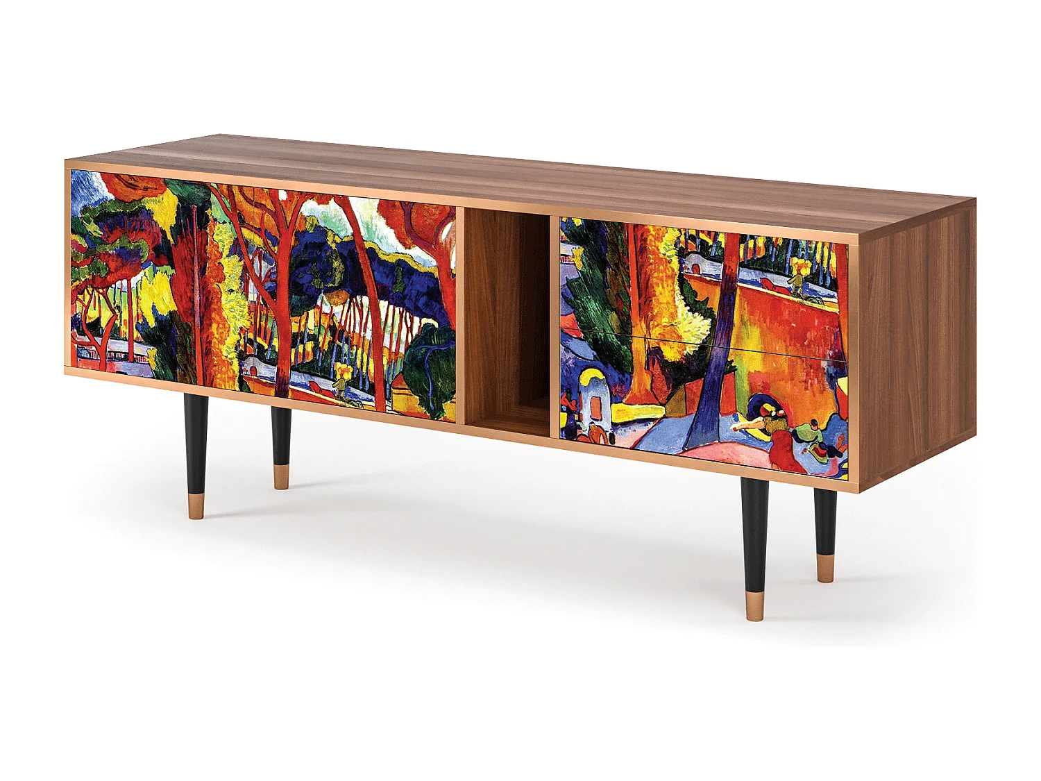 TV-meubel - 170х69х48 cm - T1 - The Turning Road, Walnoot