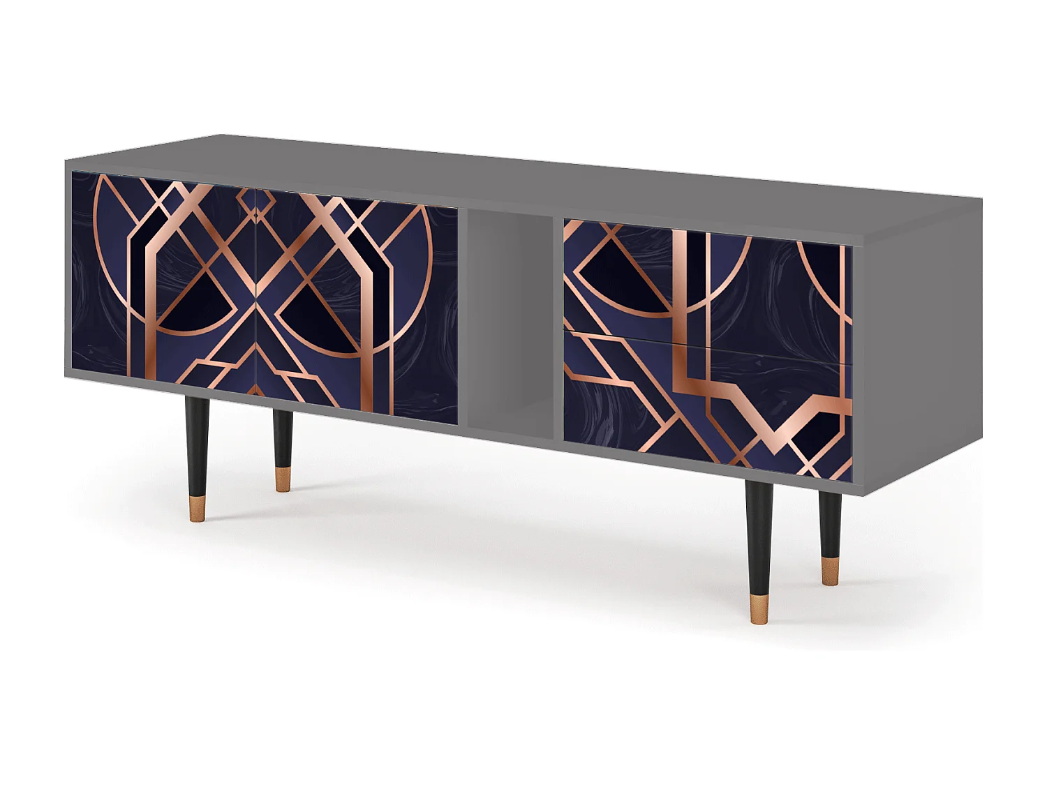 Meuble TV - 170х69х48 cm - T1 - Purple Temple, Gris