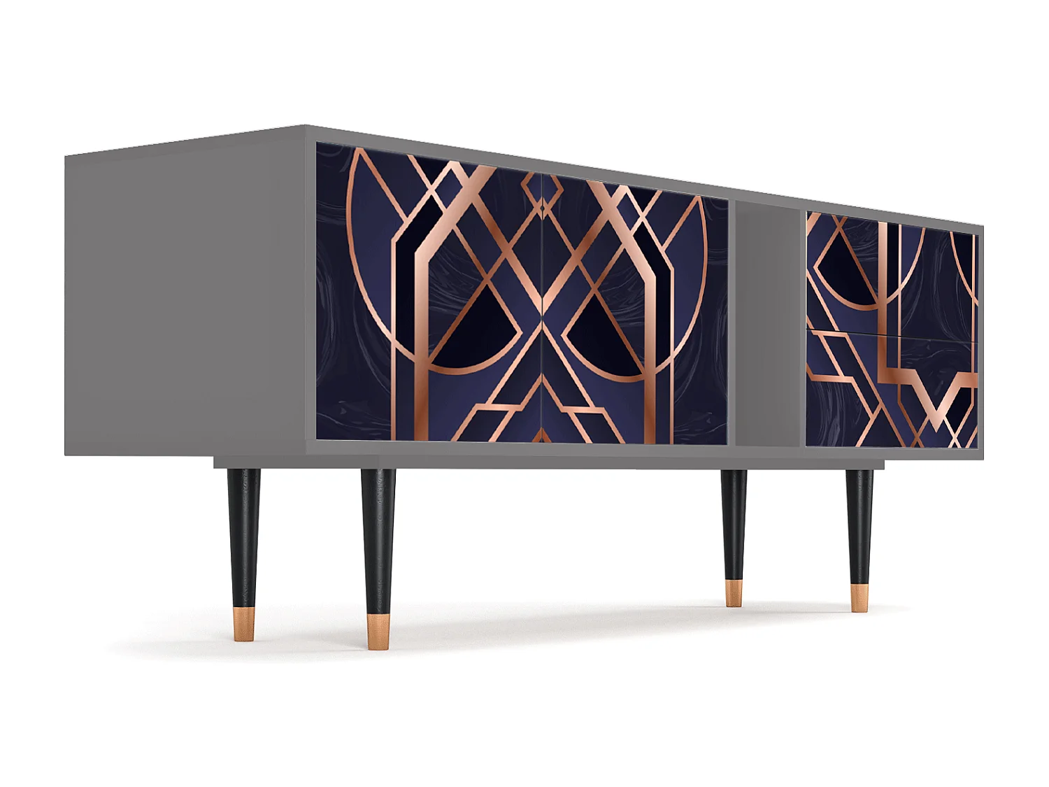 Meuble TV - 170х69х48 cm - T1 - Purple Temple, Gris