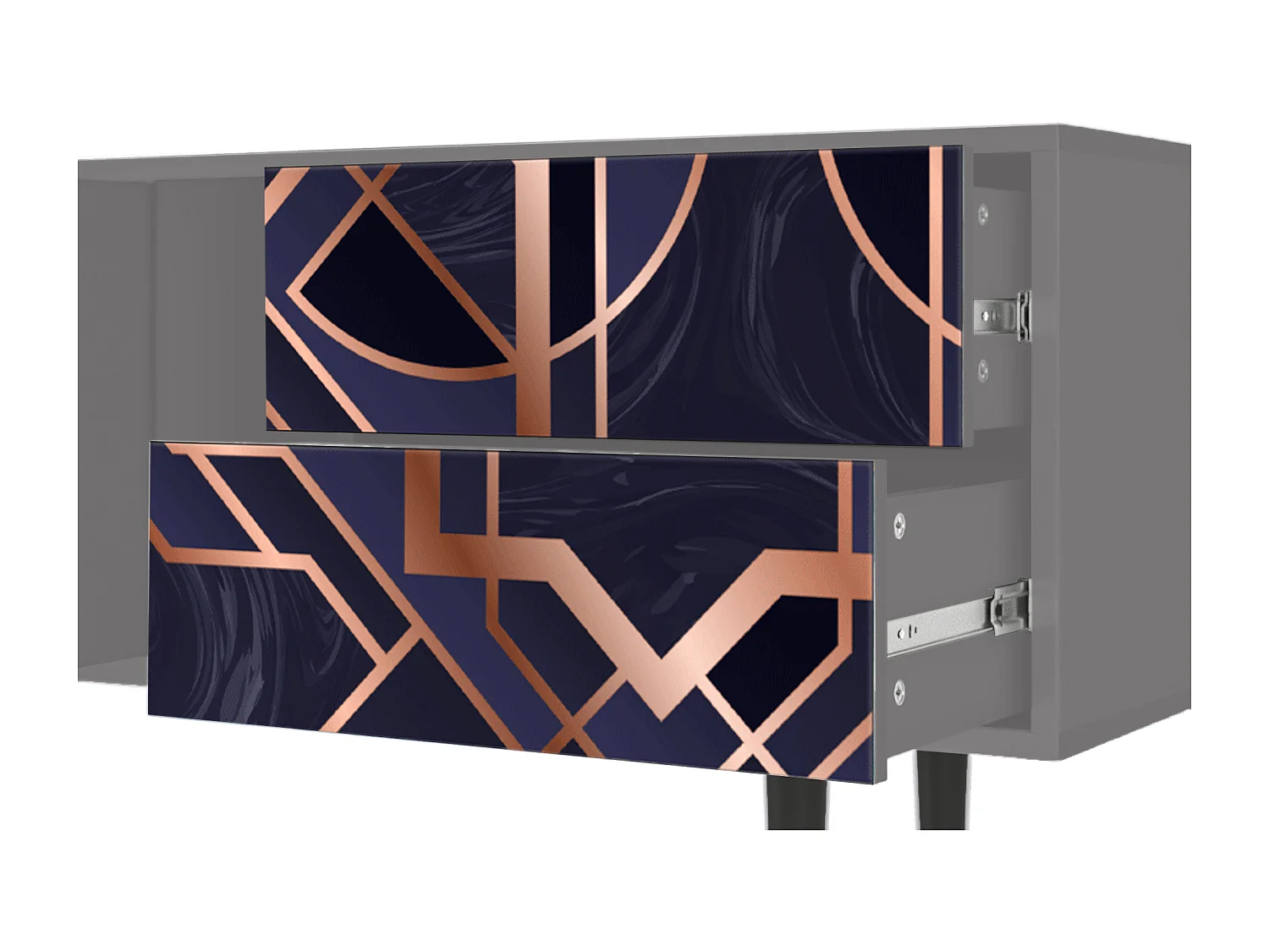 Meuble TV - 170х69х48 cm - T1 - Purple Temple, Gris