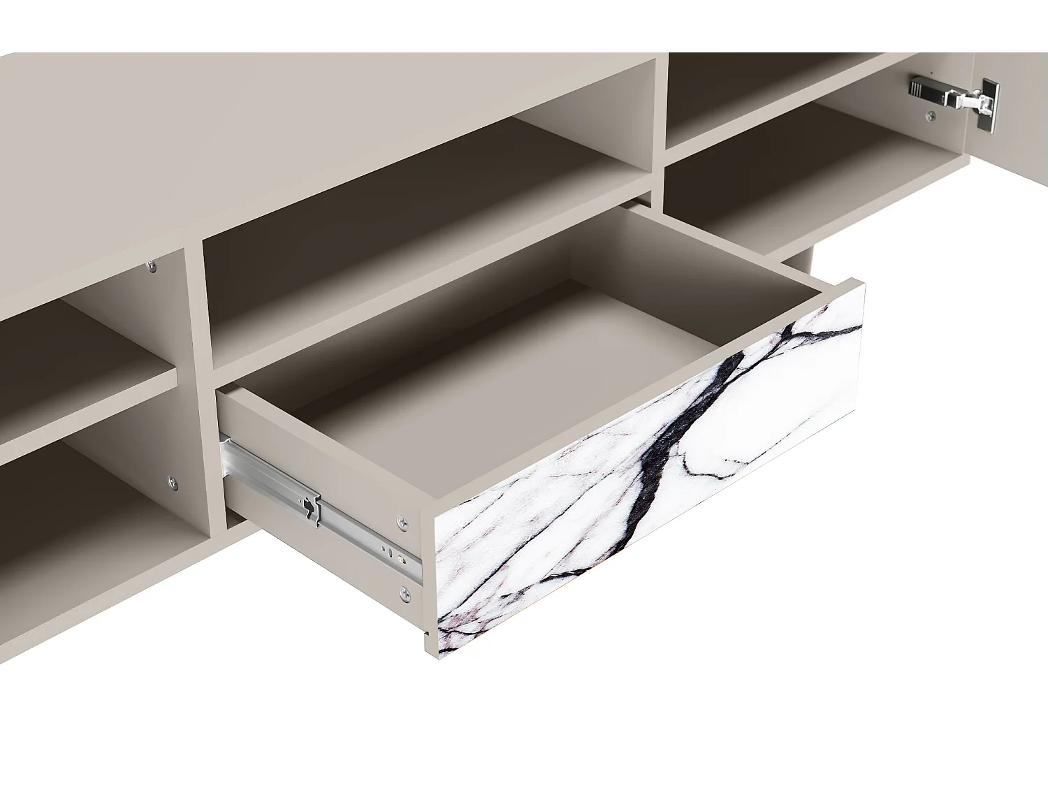 Meuble TV - 170х59х41 cm - T6 - Raven Marble, Sable