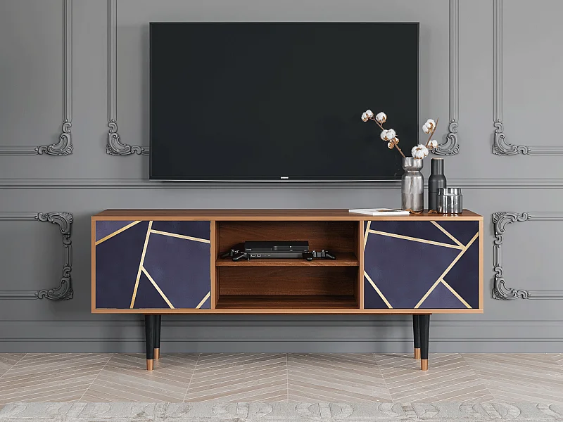 Meuble TV - 170х69х48 cm - T2 - The Amethyst, Noyer
