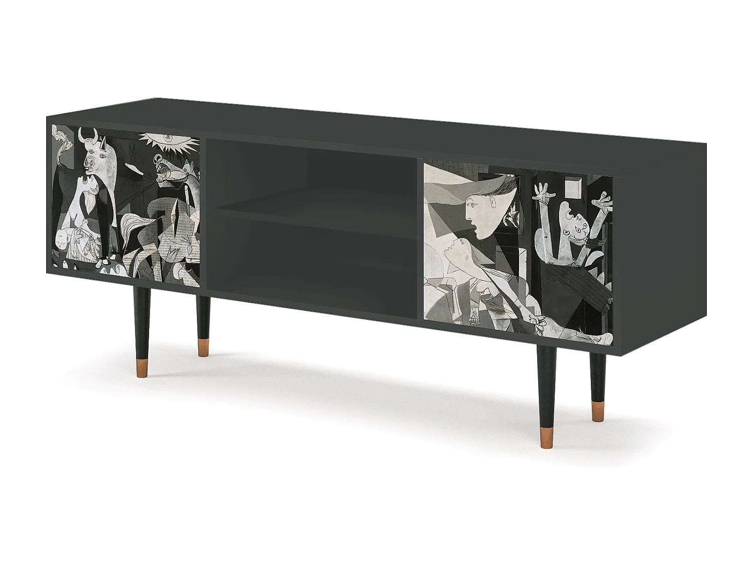 TV-meubel - 170х69х48 cm - T2 - Guernica by Picasso, Antraciet