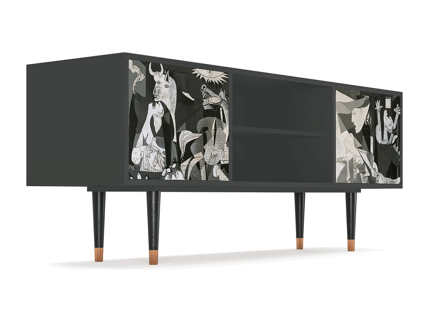 TV-meubel - 170х69х48 cm - T2 - Guernica by Picasso, Antraciet