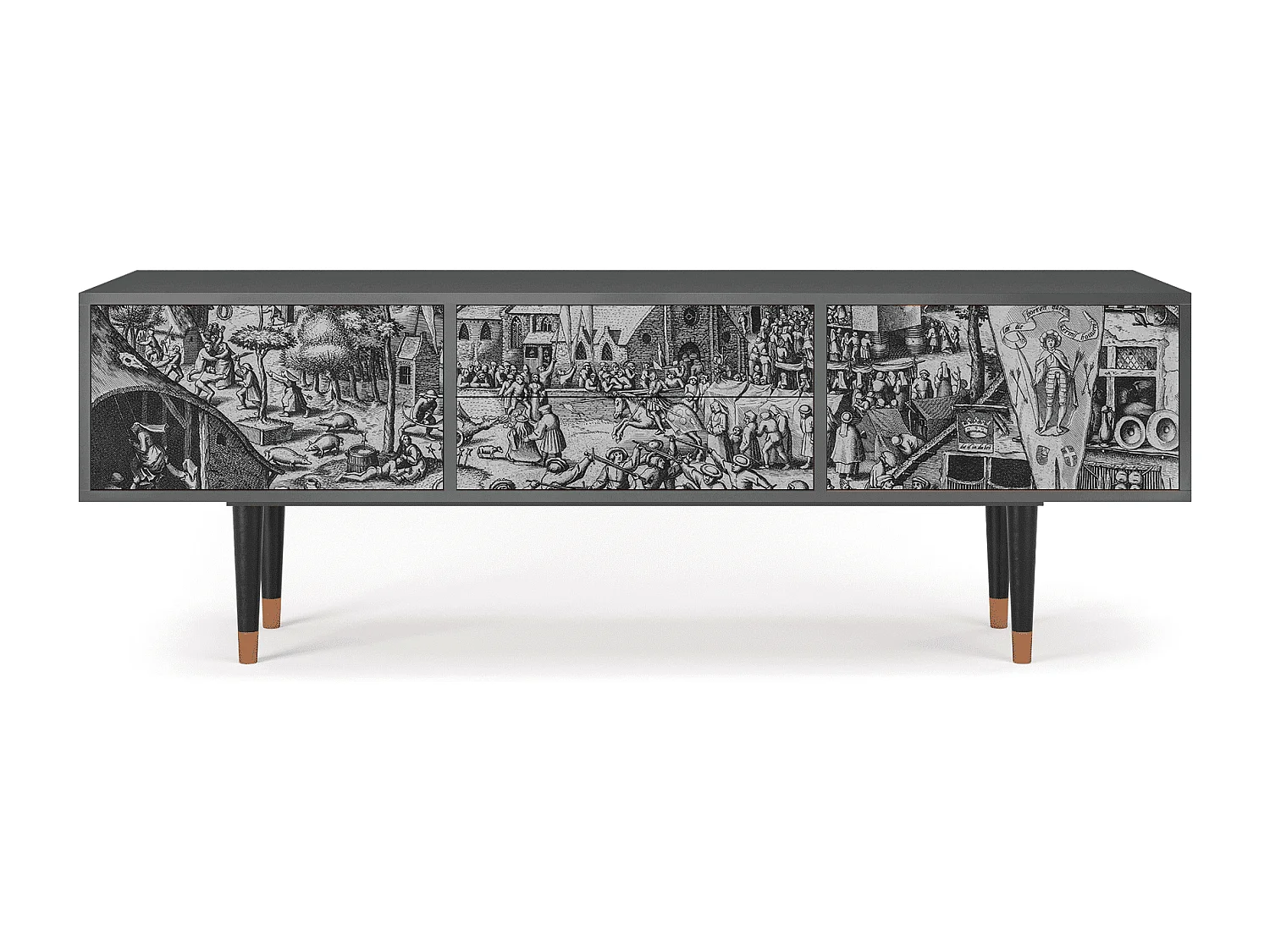 TV-meubel - 170х59х48 cm - T4 - The Festival of Saint, Antraciet