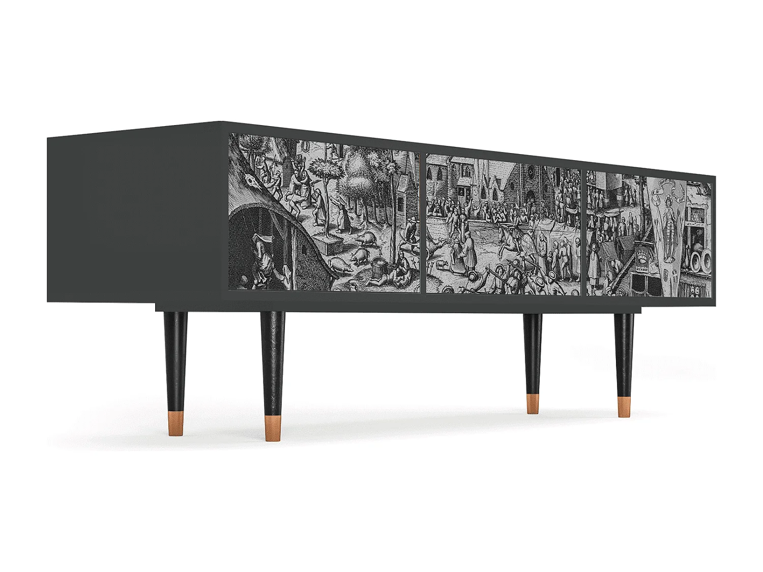 TV-meubel - 170х59х48 cm - T4 - The Festival of Saint, Antraciet