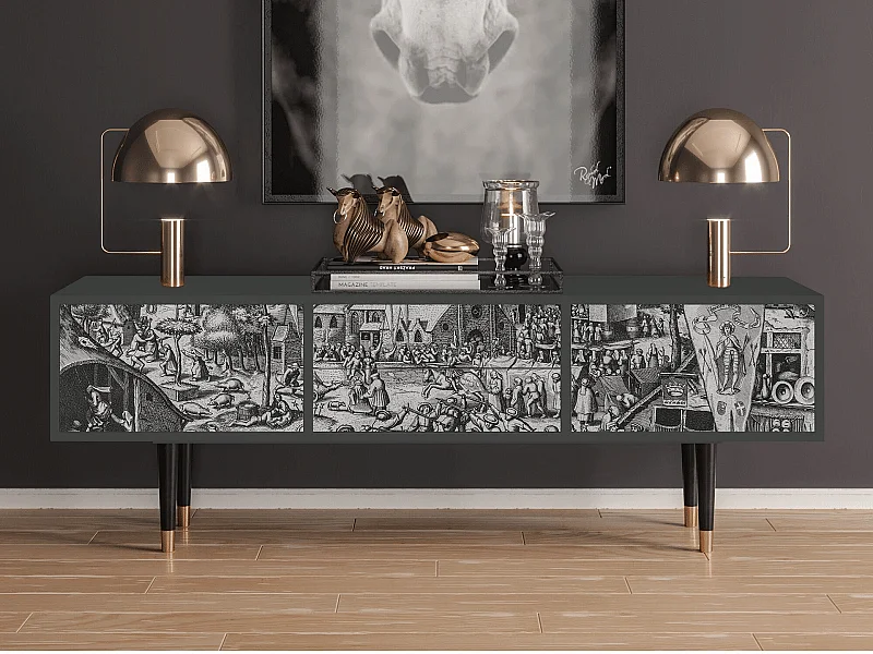 TV-meubel - 170х59х48 cm - T4 - The Festival of Saint, Antraciet