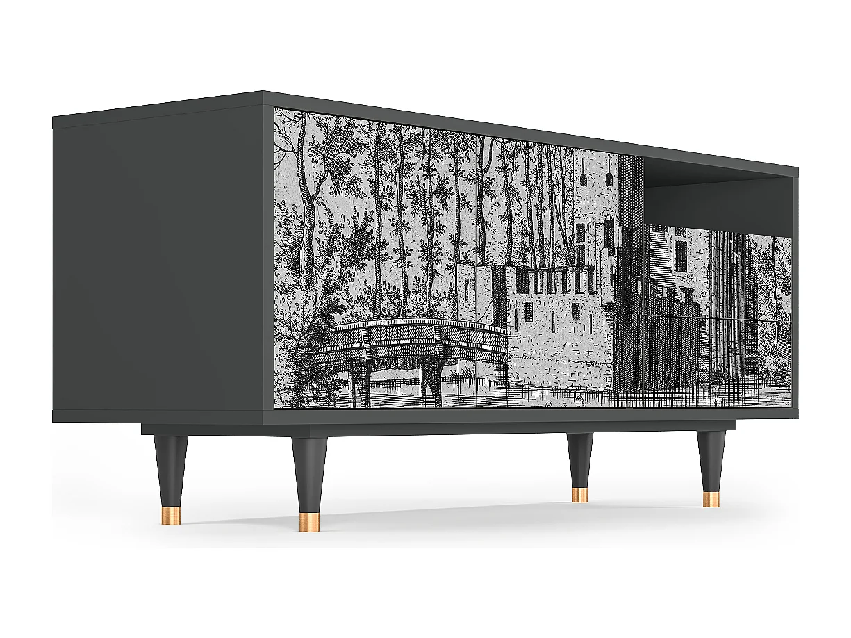 Meuble TV - 125х56х41 cm - T7 - Castle by Breugel, Anthracite