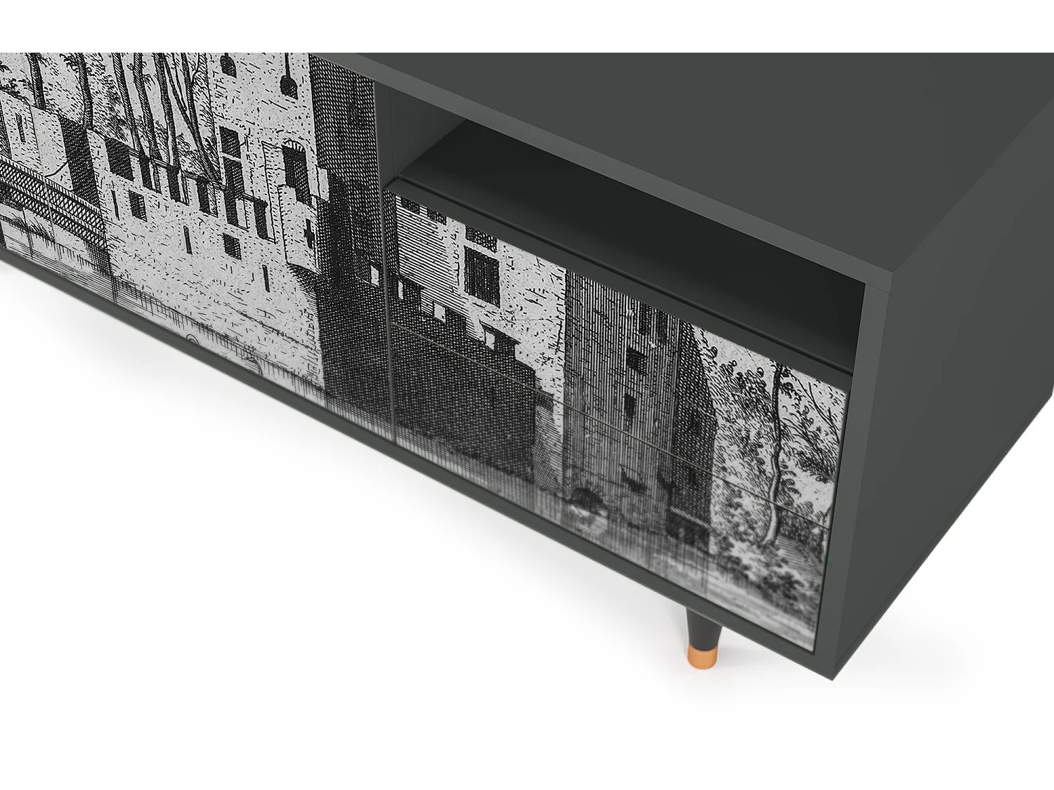 Meuble TV - 125х56х41 cm - T7 - Castle by Breugel, Anthracite