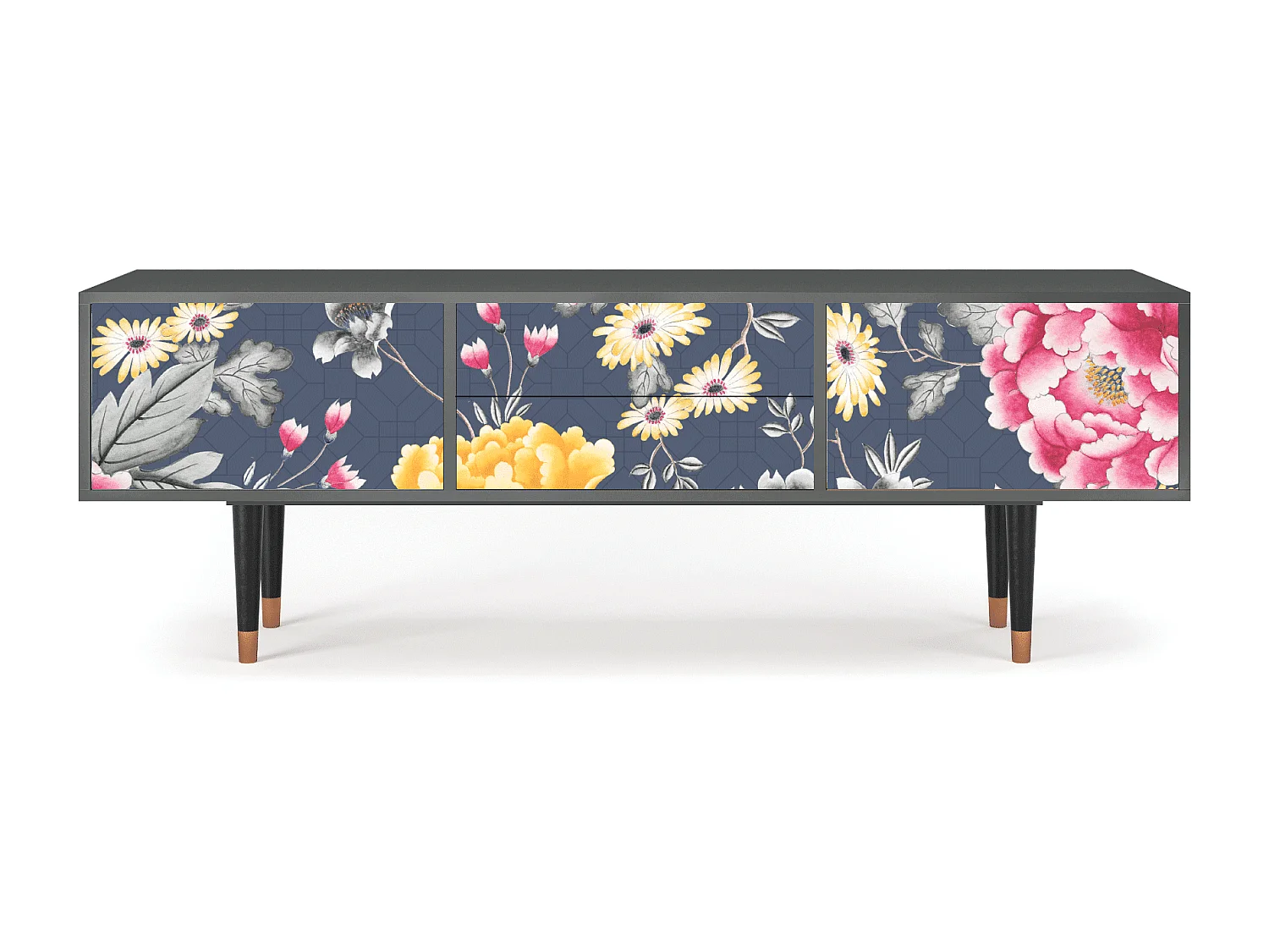 Meuble TV - 170х59х48 cm - T4 - Dark Flower Bed, Anthracite