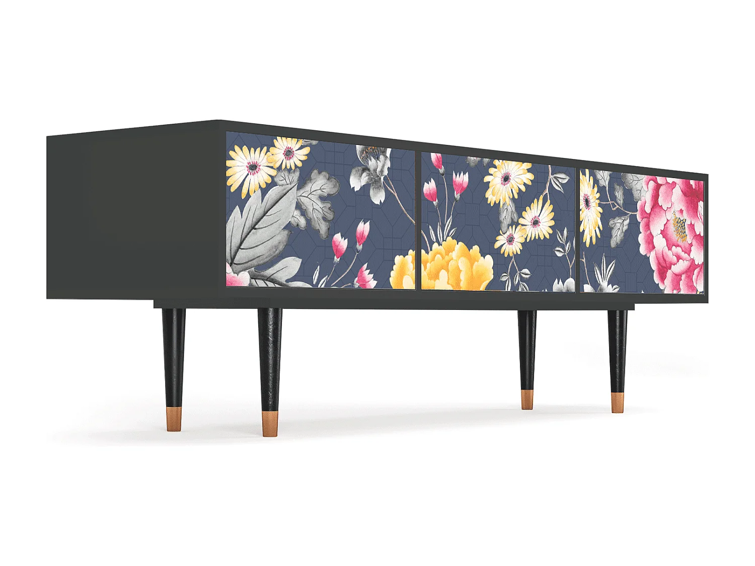 Meuble TV - 170х59х48 cm - T4 - Dark Flower Bed, Anthracite