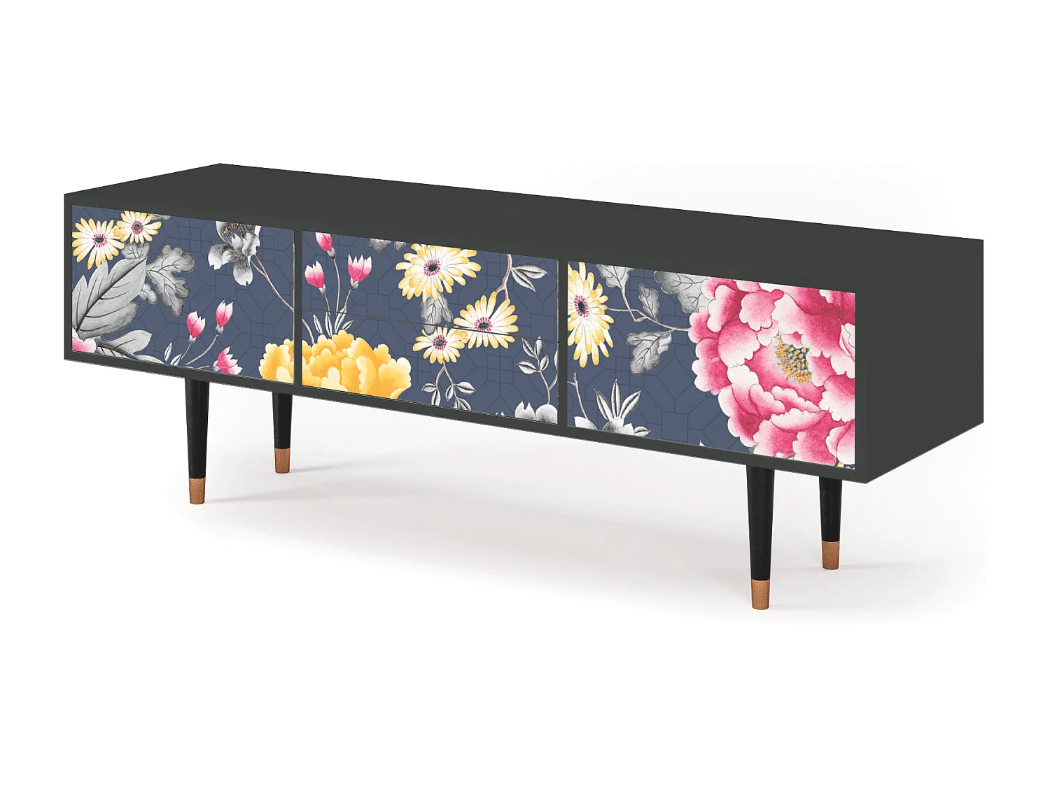 Meuble TV - 170х59х48 cm - T4 - Dark Flower Bed, Anthracite