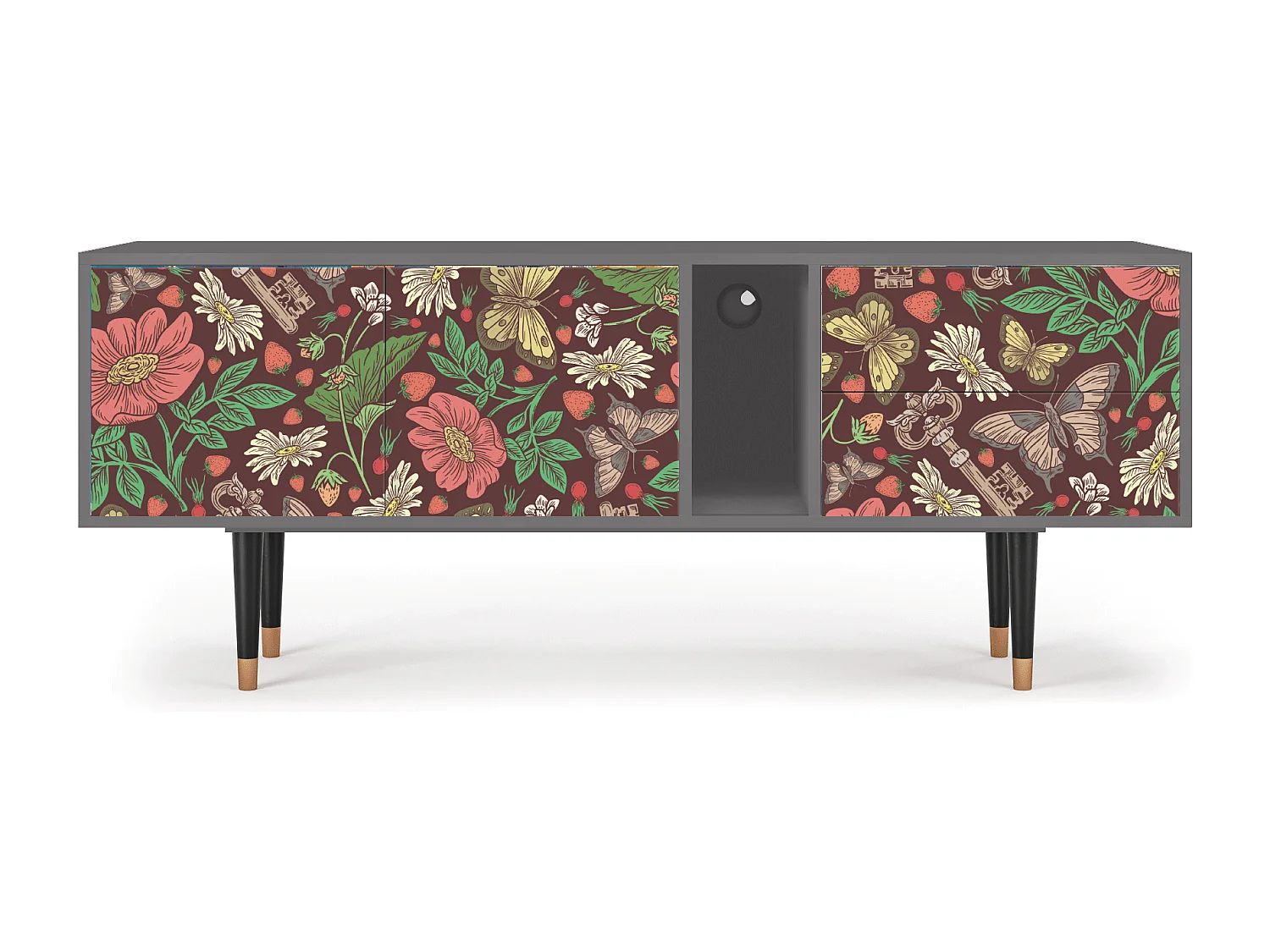 Mueble de TV - 170х69х48 cm - T1 - Alice in Wonderland, Cinza