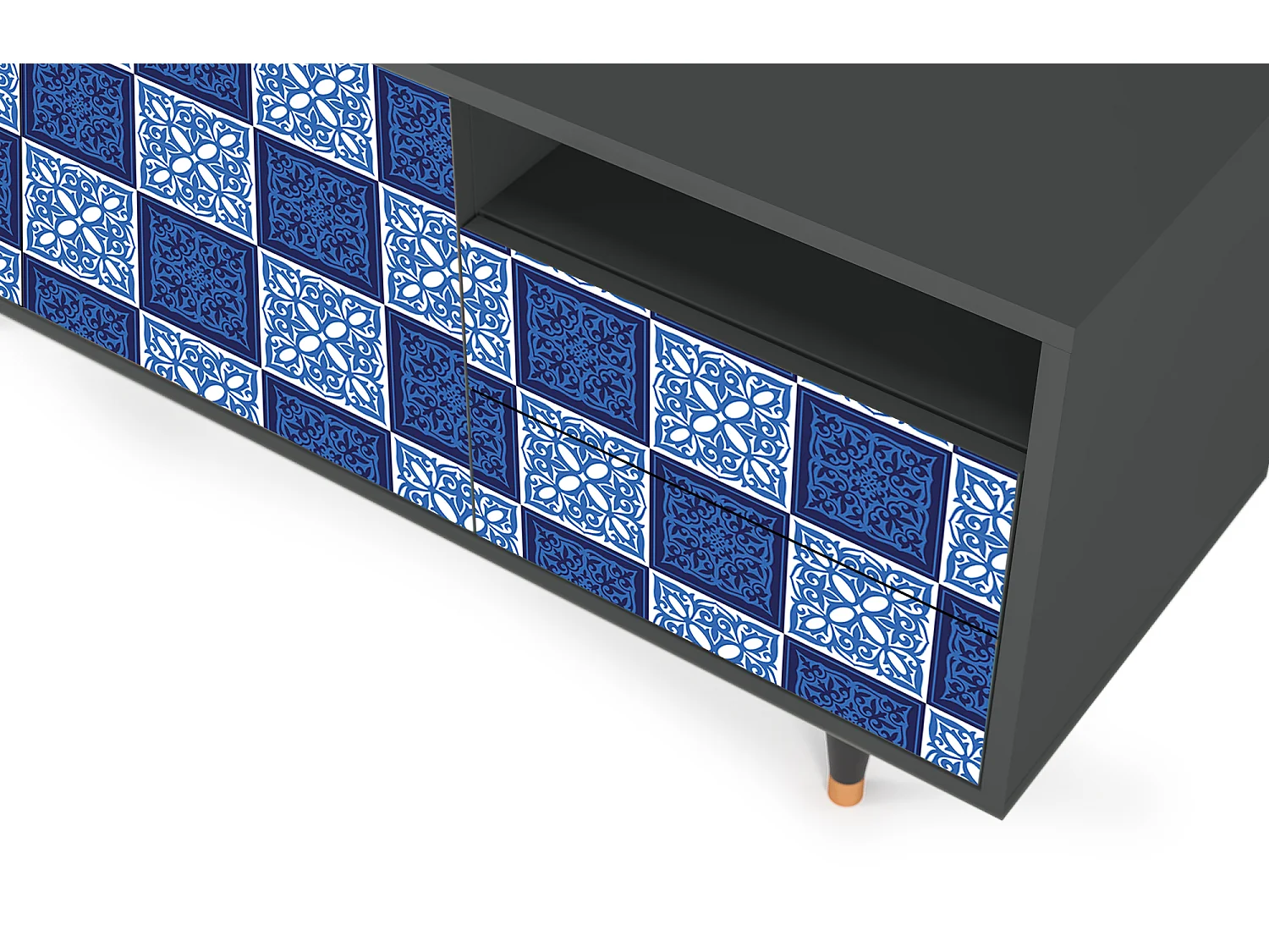 Meuble TV - 125х56х41 cm - T7 - Light Path, Anthracite