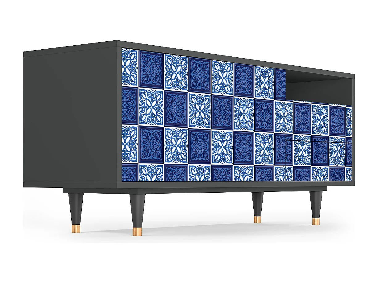 Mueble de TV - 125х56х41 cm - T7 - Light Path, Antracite