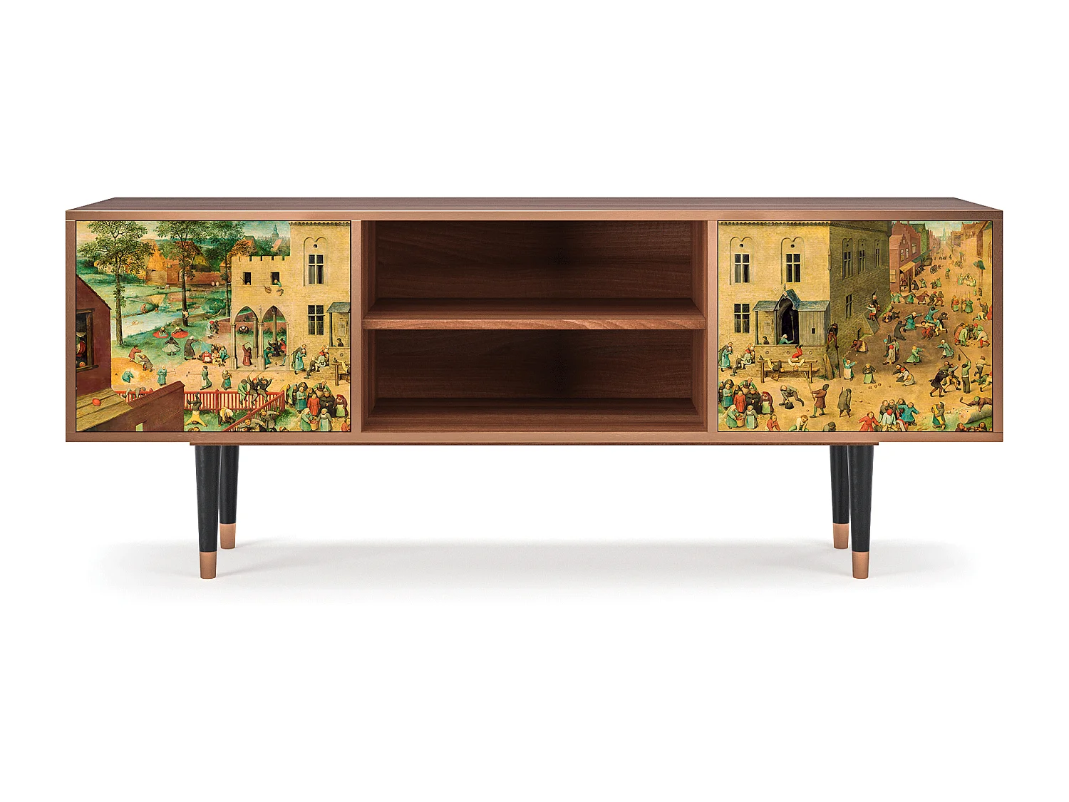 TV-meubel - 170х69х48 cm - T2 - Children Games, Walnoot