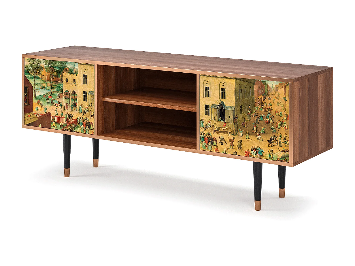 TV-meubel - 170х69х48 cm - T2 - Children Games, Walnoot