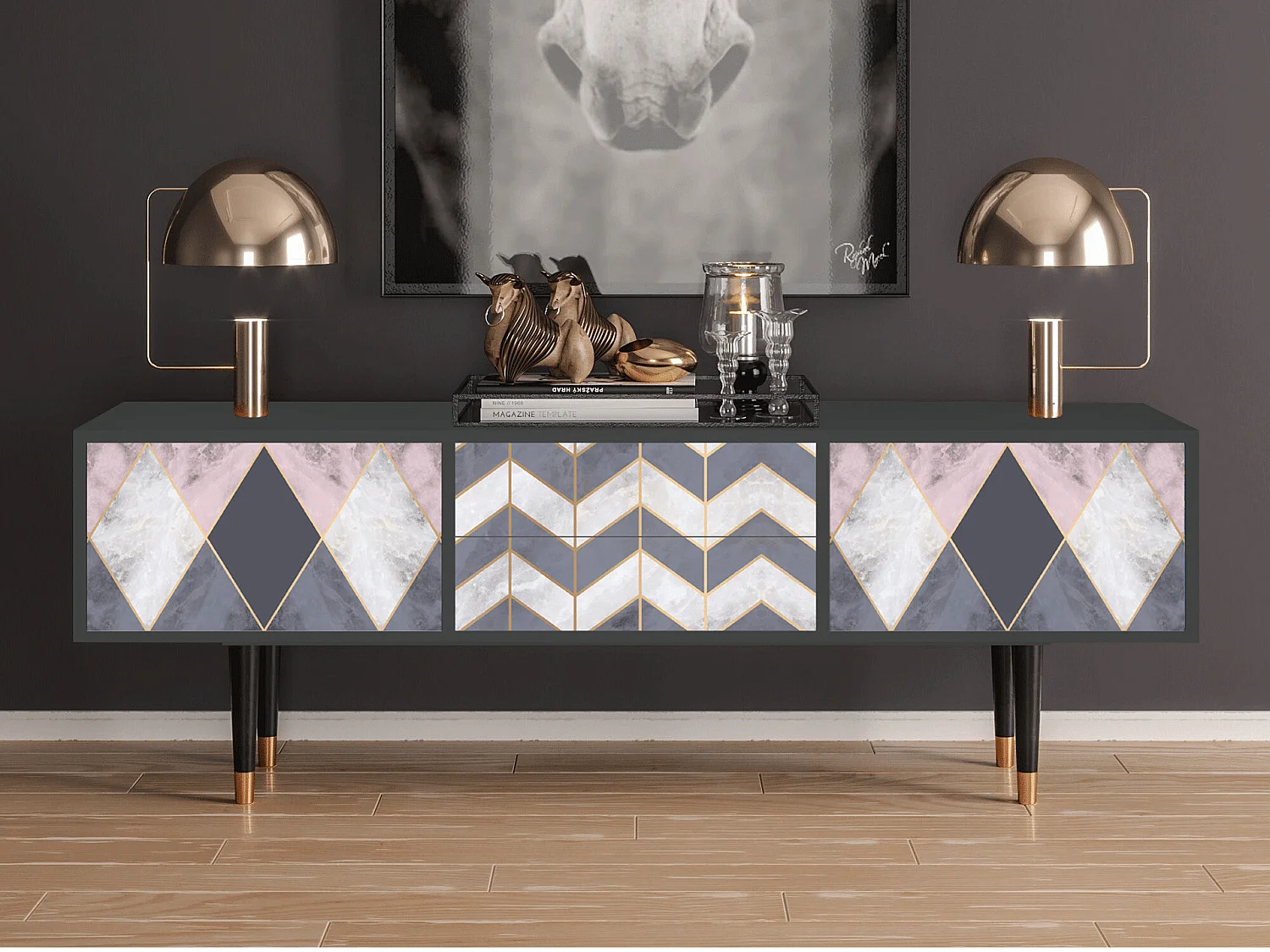 Meuble TV - 170х59х48 cm - T4 - Ideal Harmony, Anthracite