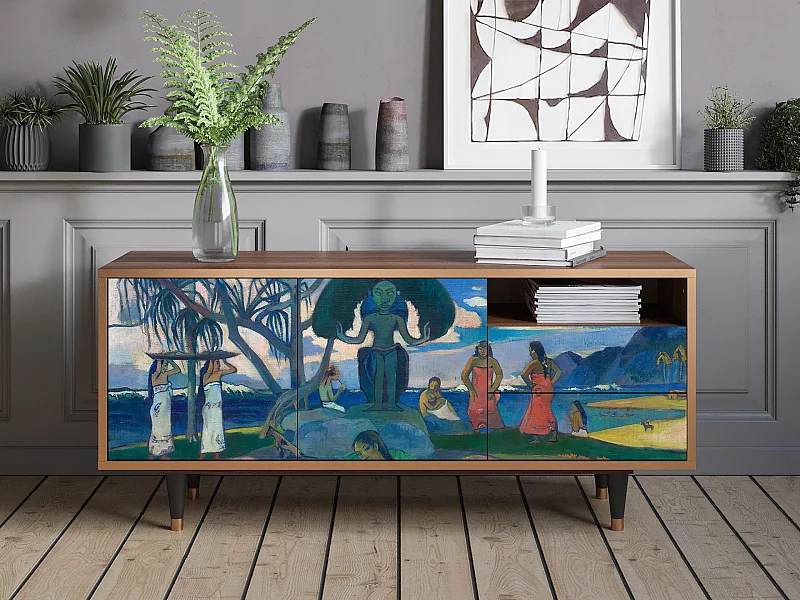 Meuble TV - 125х56х41 cm - T7 - Day of the God, Noyer