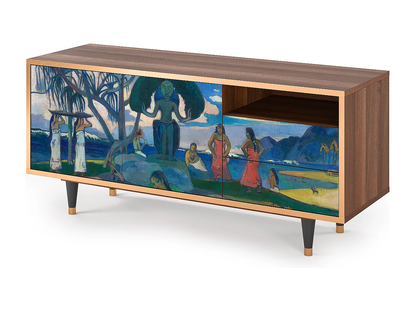 TV-Möbel - 125х56х41 cm - T7 - Day of the God, Walnuss