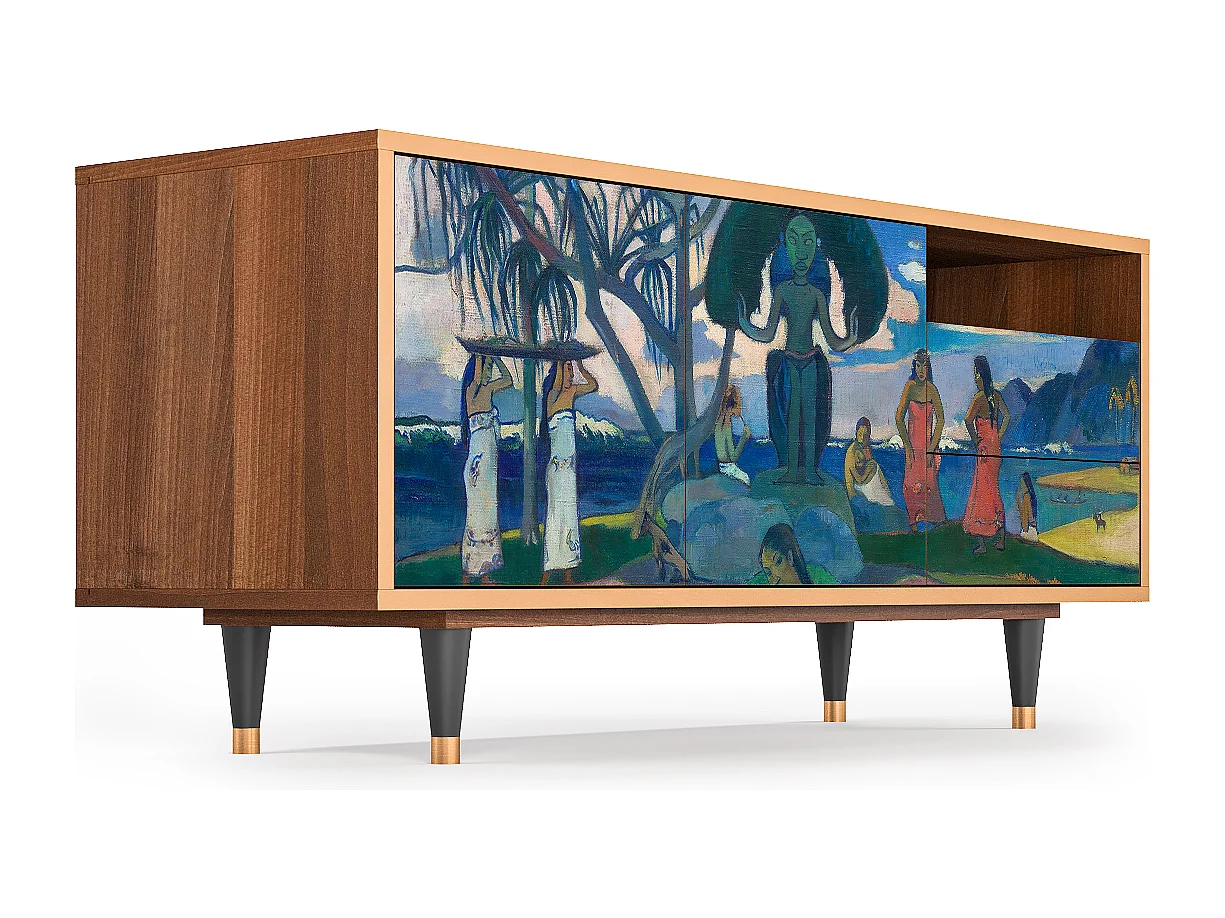 TV-Möbel - 125х56х41 cm - T7 - Day of the God, Walnuss