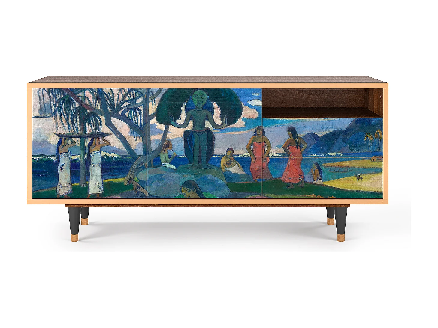 Mueble de TV - 125х56х41 cm - T7 - Day of the God, Nogal