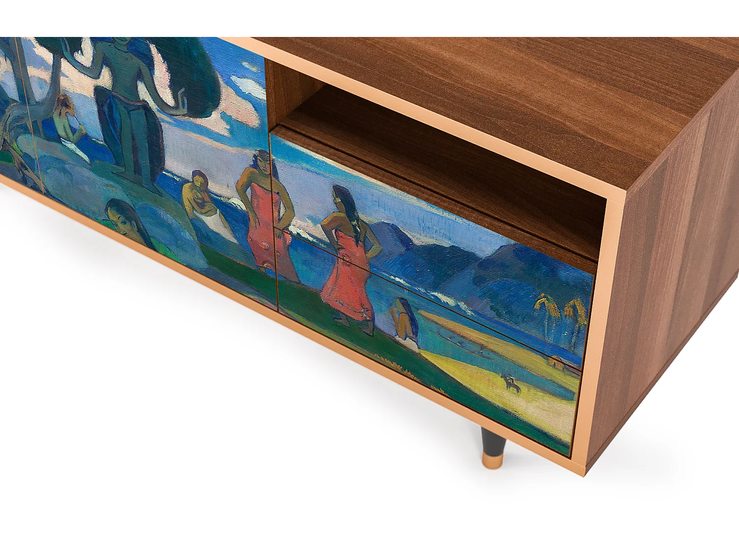 Mueble de TV - 125х56х41 cm - T7 - Day of the God, Nogal