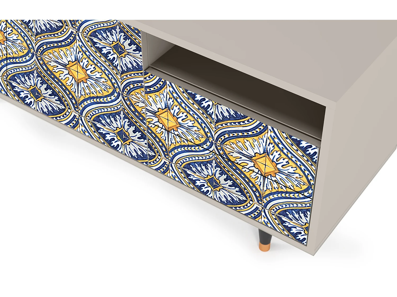 TV-meubel - 125х56х41 cm - T7 - Illusory Pattern, Zand