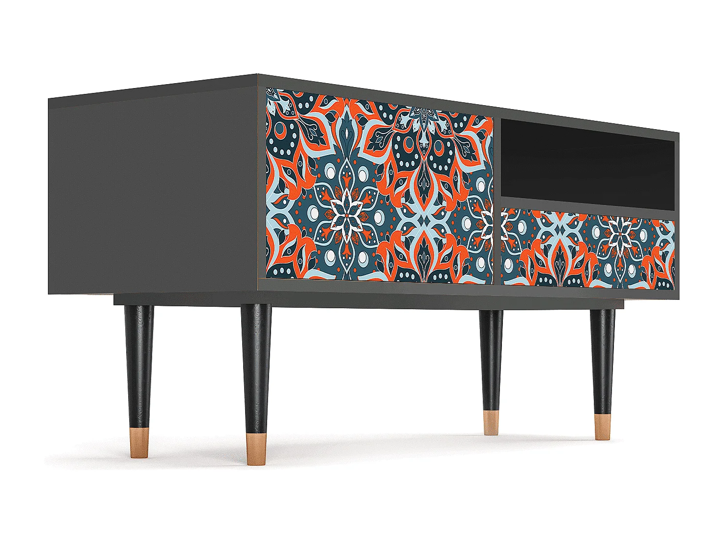 Mueble de TV - 115х59х48 cm - T3 - Fire Beetle, Antracita