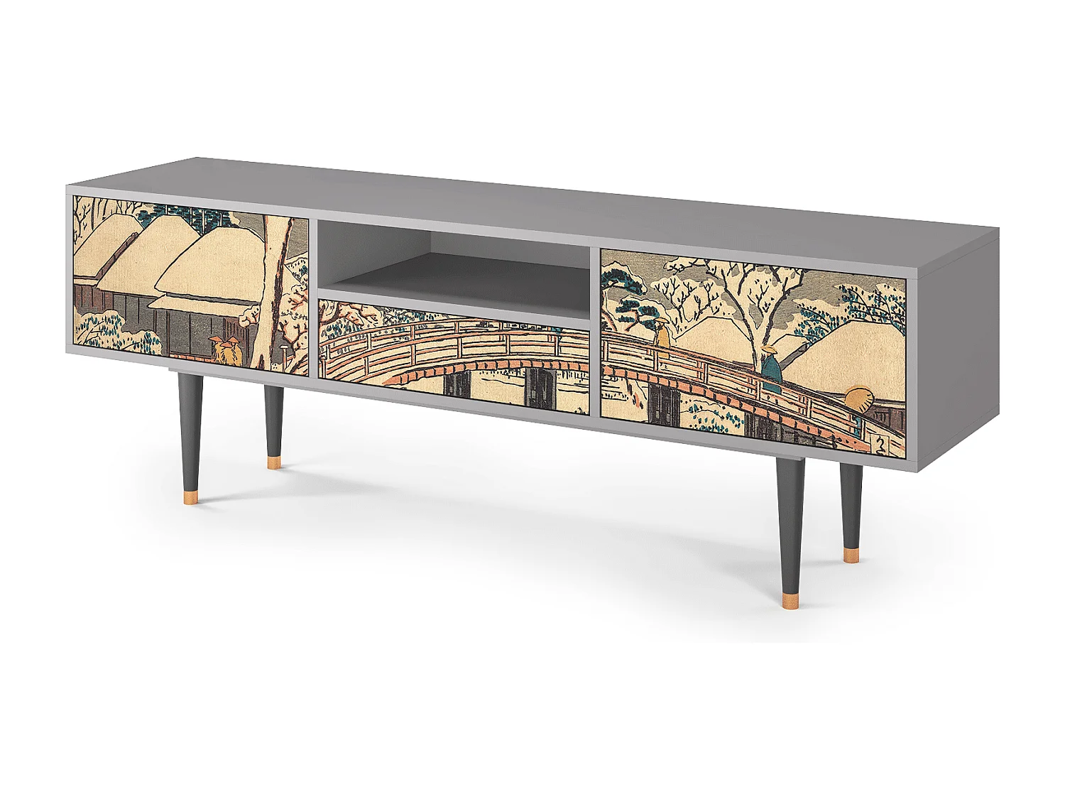 TV-meubel - 170х59х41 cm - T6 - Katabira River, Grijs