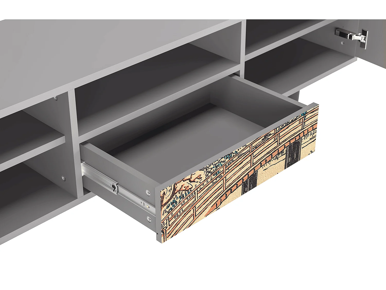 TV-meubel - 170х59х41 cm - T6 - Katabira River, Grijs