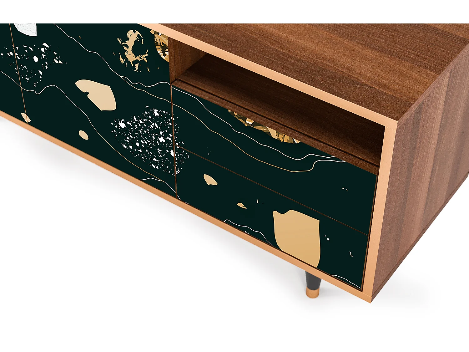 TV-meubel - 125х56х41 cm - T7 - Space Rocks, Walnoot