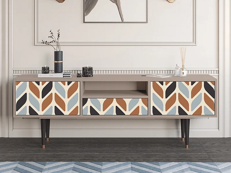 Meuble TV - 170х59х41 cm - T6 - Beige Laure, Latte